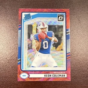 2024 Donruss Keon Coleman anteprima ottica onda rossa Rookie 358 banconote radiocomandate - Foto 1 di 2