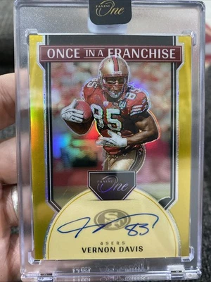 2024 Panini One Vernon Davis #342 GOLD Once in a Franchise Auto 2/10 49era SSP🔥 - Image 1 of 2