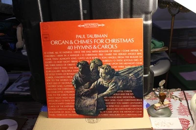 PAUL TAUBMAN - ORGAN CHIMES FOR CHRISTMAS rare Album Lp 40 Hymns Excellent - Image 1 of 3