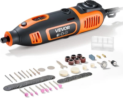 84-Piece Rotary Tool Kit, 200W Mini Power Rotary Tool Corded, 6-Level Speed 8000 - Image 1 of 4