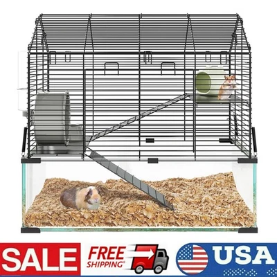Hamster Cage Habitat 22.8 x 15 x 21.3" Pet Rodent Gerbil Mice 3 Tiers House - Image 1 of 4