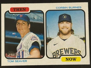 2022 Topps Heritage Then & Now #TAN-SB Tom Seaver Corbin Burnes - Bild 1 von 2
