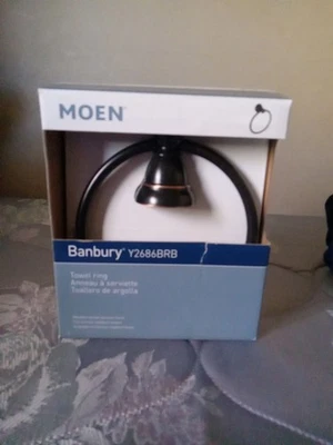 Anillo de toalla de bronce mediterráneo Moen Banbury accesorio de baño Y2686BRB Foto 1 de 3