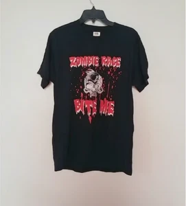 Camiseta Fruit of the Loom Zombie Race Negra Gráfica 100% Algodón Talla M Nueva Sin Etiquetas - Imagen 1 de 5