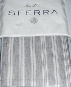Sferra Leranto Standard Sham Titanium Stripe Cotton Sateen Jacquard Italy New - Picture 1 of 4