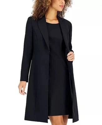 Le Suit Crepe Topper Jacket & Sheath Dress 2-Piece Set Black 16P Petites - Image 1 of 4