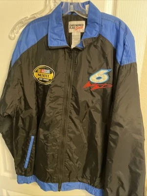 Vintage Mark Martin #6 Jacket Sizes Large & XL Checker Flag Multicolored - Image 1 of 3