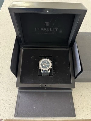 Relógio masculino automático Perelet Turbine XL mostrador preto 48mm A1050/4 - Imagem 1 de 4