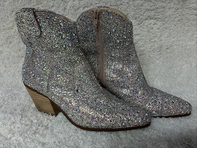 Betsey Johnson Women’s Emory Rhinestone Ankle Side Zipper Bootie SB-Emory 7.5 M - Image 1 of 4