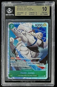 BGS 10 One Piece OP06-035 SR Hody Jones - English - Wings of the Captain-Graded - Picture 1 of 2