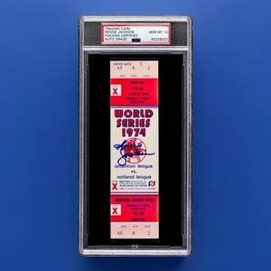 Reggie Jackson Autograph PSA 10 1974 World Series Game Full Stub Phantom Ticket - Bild 1 von 5