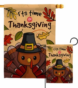 It's Thanksgiving Garden Flag Fall Decorative Small Gift Yard House Banner - Picture 1 of 17