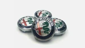 4 X 60 mm Badge Alloy Wheel Center Caps Rim Caps Hub Caps fits Alfa multicolor - Picture 1 of 2