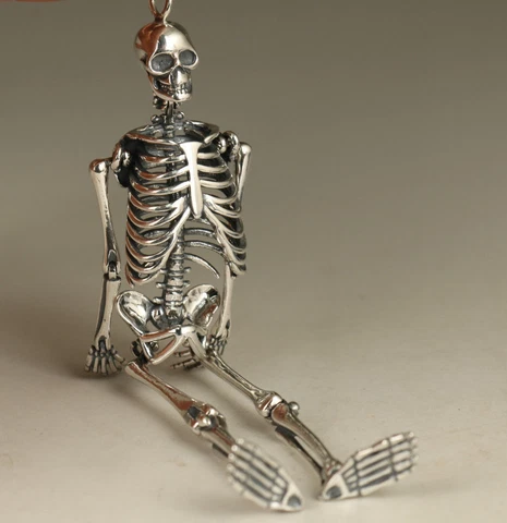 26g standard silver Mc Queen activity skeleton personality necklace pendant Cover