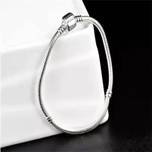 Zertifiziertes 925 Sterling Silber Armband für Damen, DIY Charms, Schlangenkette Schmuck - Bild 1 von 21