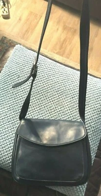 Tignanello Clásico Alforja Cuero Azul Marino Bolso de Hombro Foto 1 de 4