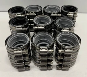 (Lot of 10) Anaco-Husky 1-1/2" SD 2000, No-Hub 304 Stainless Steel Pipe Coupling - Picture 1 of 6