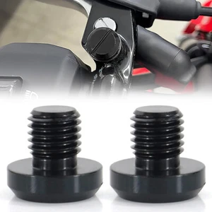 Mirror Hole Block Off Plug Black Fit For Suzuki GSX-S1000 15-18 SV650 16-18 - Picture 1 of 10