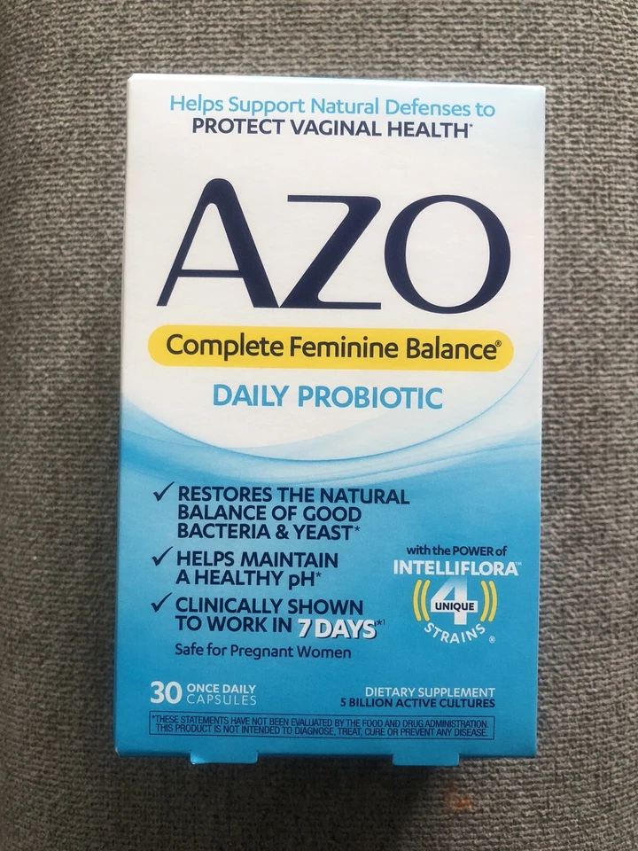 Lote de 2 Probióticos Diarios Equilibrio Femenino Completo Azo 30 Cápsulas Una Vez Diaria Foto 1 de 1