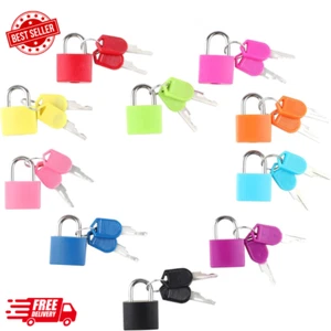 10Pcs Suitcase Locks with Keys,Small Luggage Padlocks,Multicolor Metal Padlocks - Picture 1 of 12