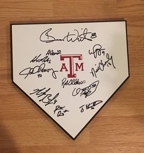 2016 Texas A&M Team signed wooden home plate w/coa - Picture 1 of 1