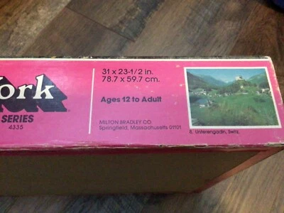 MB Milton Bradley York 1500 Piece Puzzle Unterengadin, Switzerland 4334 1981 NEW - Image 1 of 4