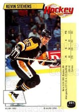 1992-93 Panini Stickers French #221 Kevin Stevens