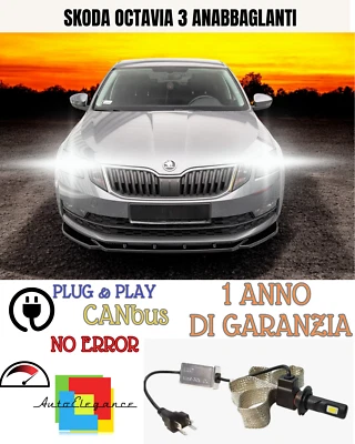 🔥KIT LED SKODA OCTAVIA 3 H7 6000K  BIANCO ANABBAGLIANTI🔥 - Imagen 1 de 3