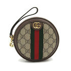 GUCCI Ophidia Accessory pouch with handle 574841 canvas Brown Beige Used Women