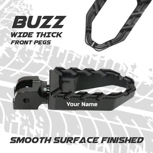 Laser Anti Slip Black Front Large Foot Pegs For Grom 125 MSX125 13-21 22 23 24 - Picture 1 of 8