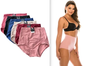 Women's 6 Pack High Waist Cool Brief Underwear Girdle Panties S-5XL #69062A  - Picture 1 of 7