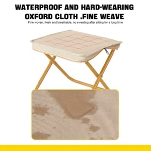 Camping Stool Portable Folding Stool with Carry Bag, 12In Portable Folding Chair - Picture 1 of 9