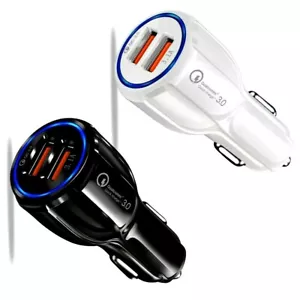 FAST CAR CHARGER 2 USB Port + C Type For Iphone Samsung Universal Socket Adapter - Picture 1 of 11