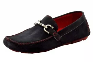 Donald J Pliner Men's Veeda Black Wash Suede Fashion Loafers Shoes Sz: 8.5 - Picture 1 of 6