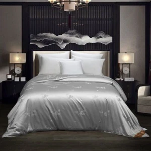 100% mulberry silk bedding luxury handmade double bed king size 2-4kg - Picture 1 of 15
