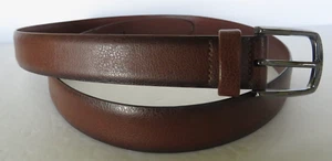 Perry Ellis Portfolio Mens Belt Brown Leather Size 42 Pewter Tone Buckle 1 1/8" - Bild 1 von 13