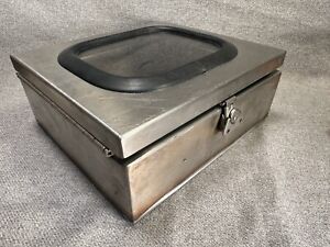 Stainless Steel Electrical Enclosure with Window 11" x 9.5" x 4" - Used.