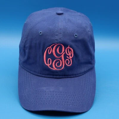 CPG Monogram Pink Blue Hat Cap Men's Strap Back Adjustable Baseball - Image 1 of 4