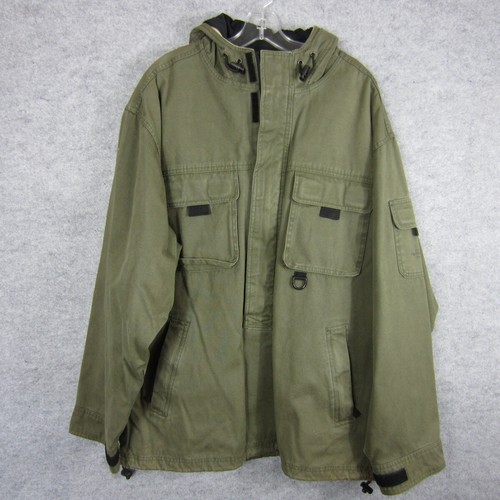 VETEMENTS Giacca Eddie Bauer uomo grande verde Adams tasche cappuccio zip caccia pullover outdoor