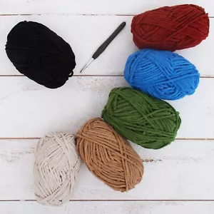 ThreadArt Chenille Yarn Set - Gemstone - Crochet Knitting 50 Gm 60 yd Skeins - Picture 1 of 17