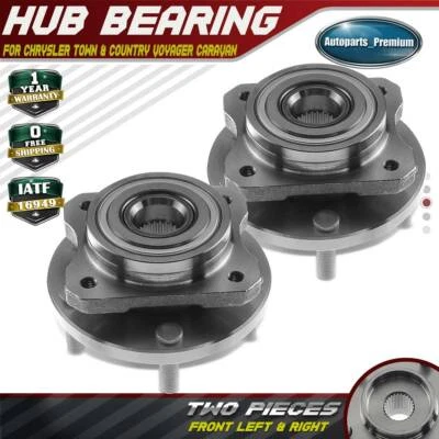 2 bujes de cojinete de rueda delantera para Dodge Caravan Chrysler Town & Country 1996-2007 Foto 1 de 4