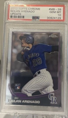 2013 Topps Chrome Update Baseball MB-39 Nolan Arenado PSA 10 Rookie card Graded - Image 1 of 2