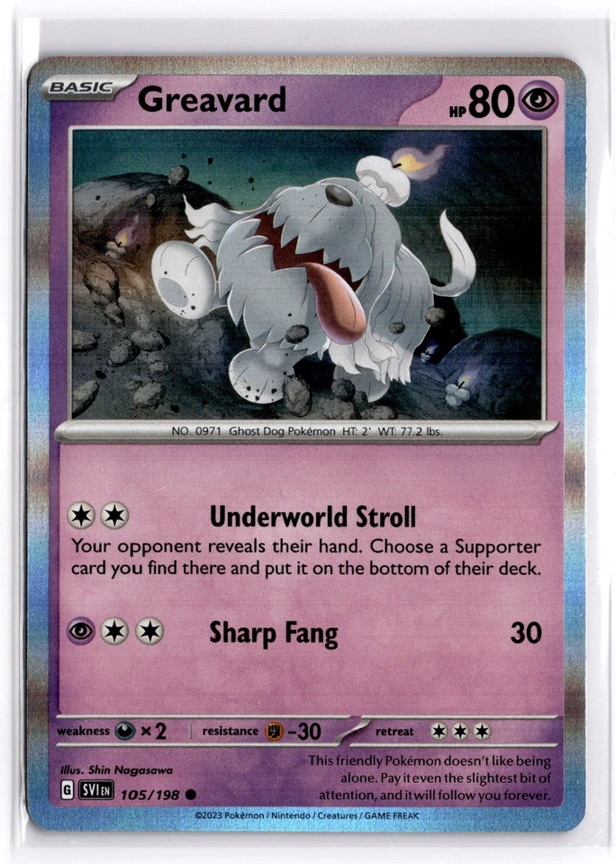Pokemon TCG Greavard (Mirage Holo) 105/198 Miscellaneous Cards & Products Exclus - Image 1 of 1