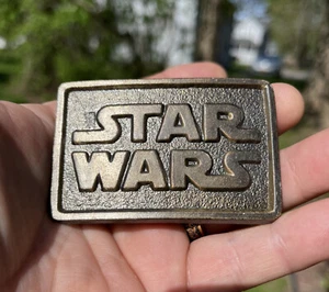 Vintage Star Wars 1977 Solid Brass Original Logo BELT BUCKLE 20th Century Fox 1970s - Bild 1 von 7