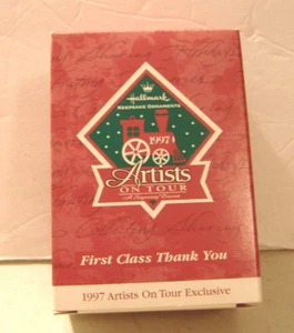 FIRST CLASS THANK YOU~ARTISTS ON TOUR EXCLUSIVE~1997 HALLMARK ORNAMENT~ - Picture 1 of 8