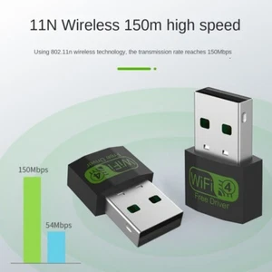 150Mbps Driver Free Mini USB Network Card WiFi Receiver for Computer/Phone - Picture 1 of 10