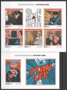 DZ0679 IMPERF 2018 GUINEA-BISSAU STAN LEE MARVEL SPIDER MAN #10335-9+BL1778 MNH - Picture 1 of 1