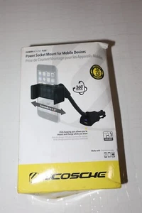 New Scosche Power Socket Mount for Mobile Devices H12VFXM Black **USB Port**. - Picture 1 of 2