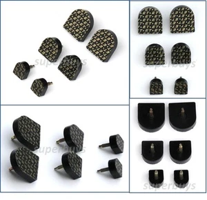 19mm x20mm Black Shoe Stiletto High Heel Sole Repair Cap End Tip Pin Like Rubber - Picture 1 of 5