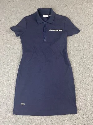 VESTIDO POLO JERSEY DOS CAPAS MARCA CONTRASTE LACOSTE MARINO EF9342 azul marino 36 Foto 1 de 4